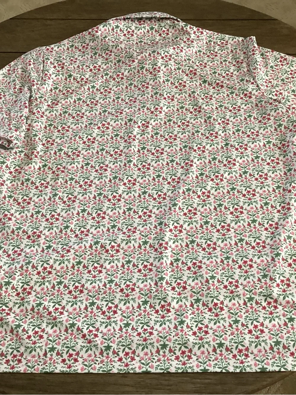 Ralph Lauren White Polo with Pink & Green Floral Print